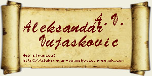 Aleksandar Vujašković vizit kartica